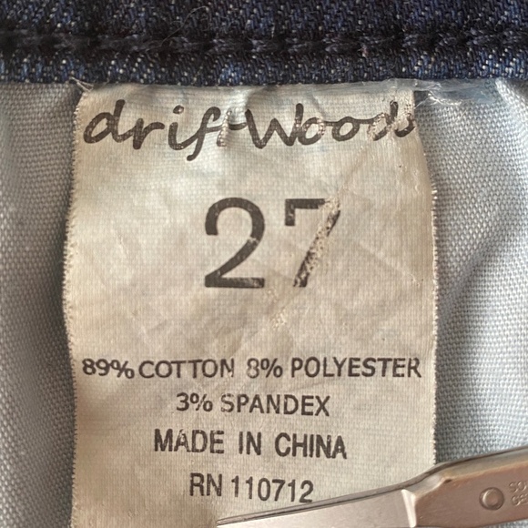 Driftwood Audrey Straight Leg Medium Wash Denim Jeans Size 27 - Picture 10 of 14